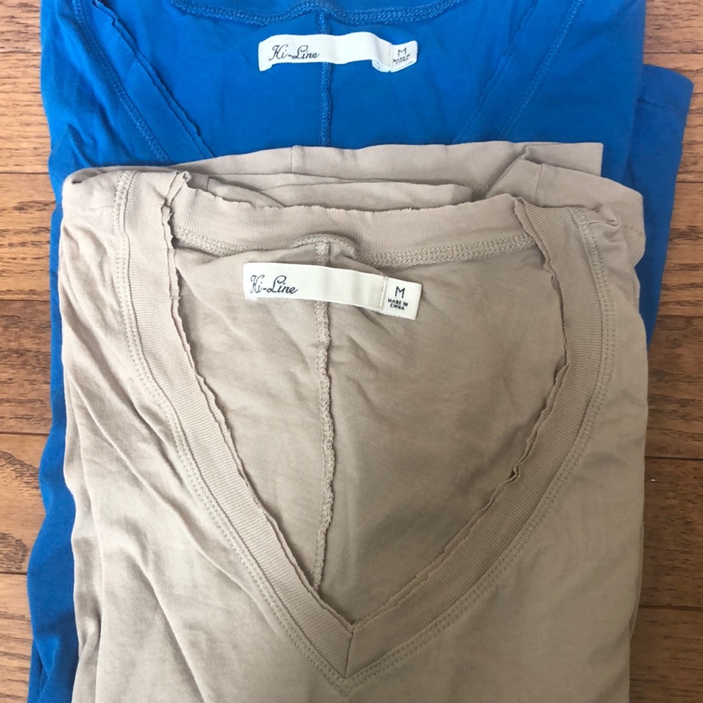 Two ki-line v necks